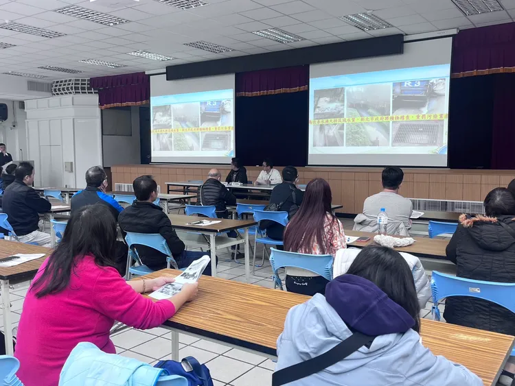 為持續改善水湳大排流域水質，於18日召開法規說明會。環保局提供