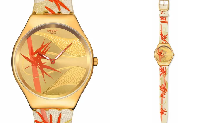 SWATCH「Golden red bamboo」，6250元。品牌提供