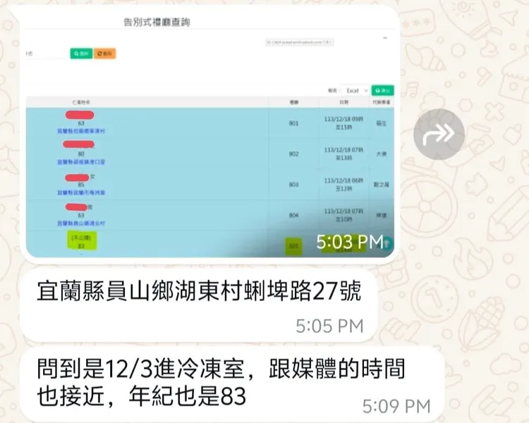 章立衡想送別父親劉家昌卻不被回覆，只能靠關係打聽。翻攝章立衡臉書