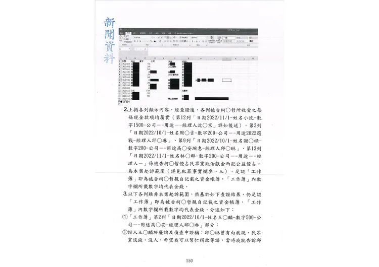 檢方在起訴書中用了許多頁面描述柯文哲行動硬碟的內容。翻攝自起訴書