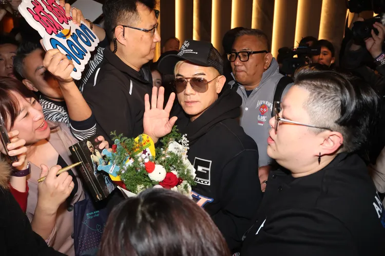 郭富城抵台掀起滿滿回憶殺，難忘在台發展過往。彭欣偉攝