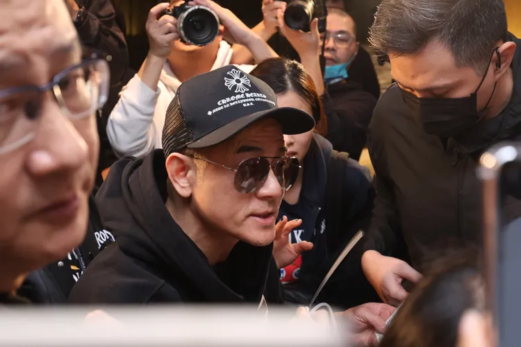 郭富城見小朋友粉絲，感動傳承。彭欣偉攝