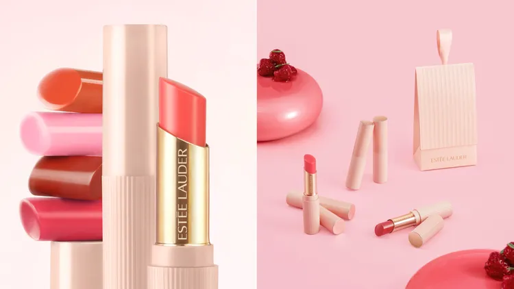 雅詩蘭黛水啵啵琉璃潤唇膏，共有5色選，各990元。品牌提供