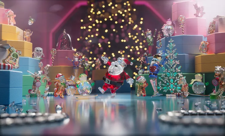 包括聖誕老公公、聖誕樹皆換上水晶外衣。品牌提供