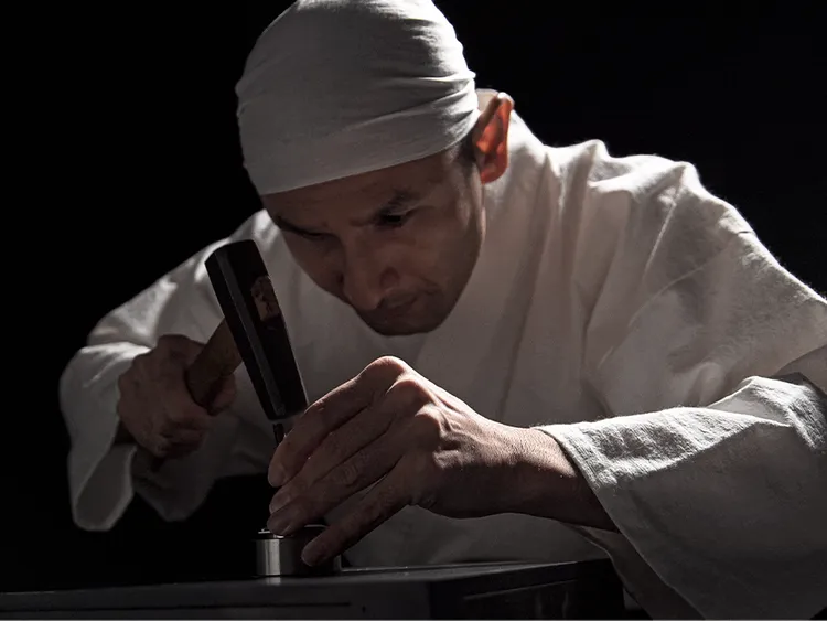 刀匠職人上山輝平製作《重力丸：燦》刀刃部分。品牌提供