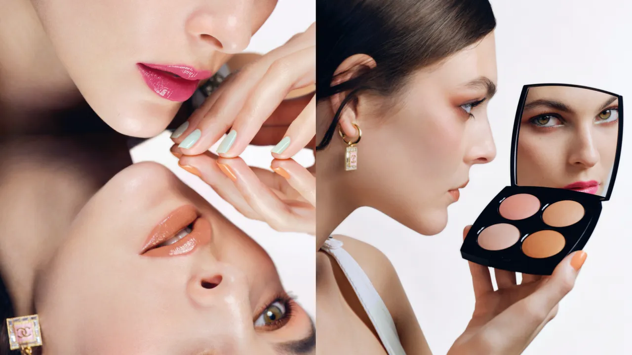 義大利超模Vittoria Ceretti演繹香奈兒2025春季限量彩妝，展現玩轉色彩和自由混搭的魅力。品牌提供