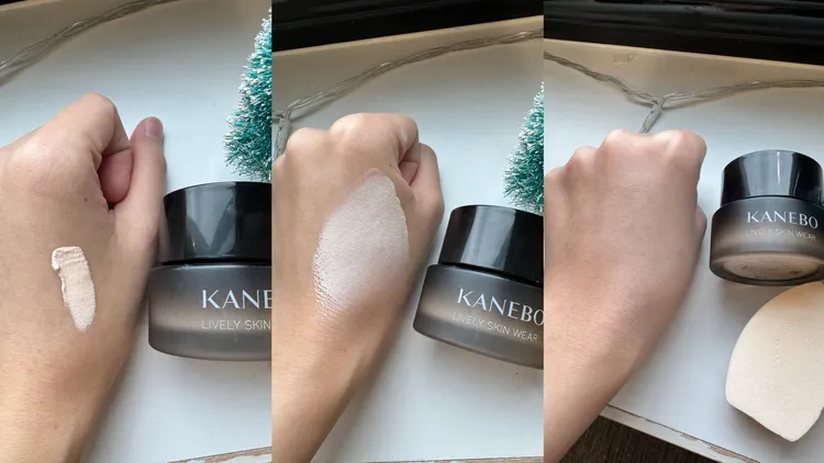 無瑕妍采活力肌粉霜，另售有零死角輕彈美妝蛋，350元。張家玲攝