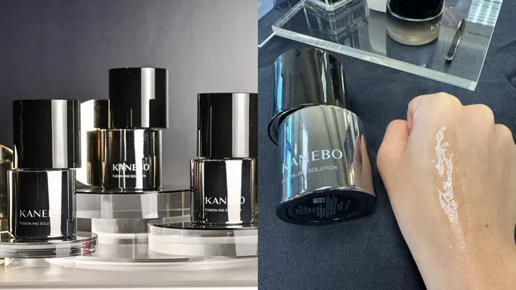 KANEBO肌底調和循環精華，60ml／4600元。左圖品牌提供、右圖張家玲攝