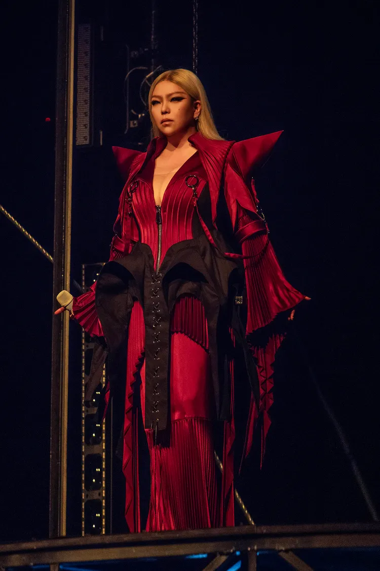 張惠妹火辣登上大巨蛋舞台。聲動娛樂提供