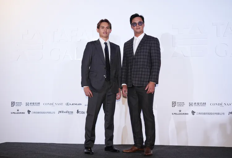 張奕（左）、高國輝（右）現身TAFAD GALA。彭欣偉攝