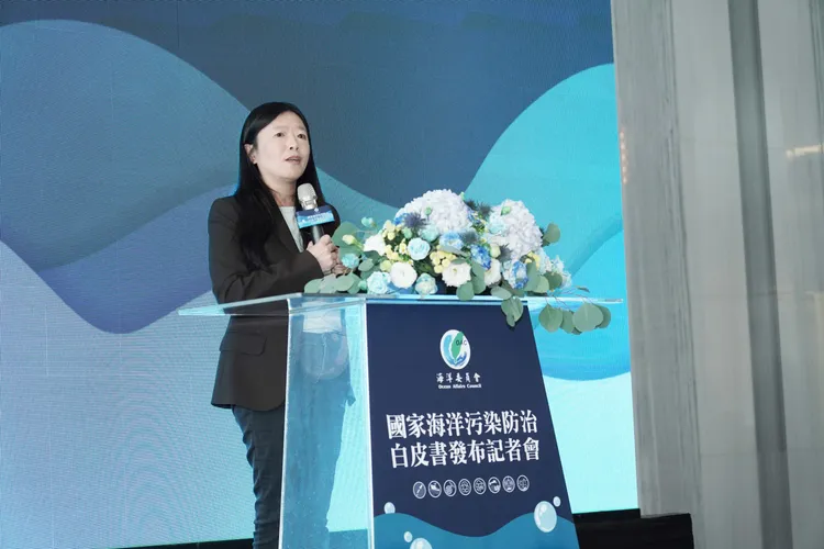 陸曉筠表示，世界各國正戮力於減少海洋污染，保護海洋生物及資源。翻攝畫面