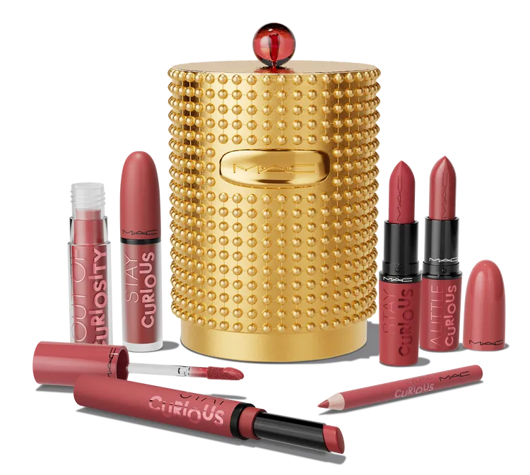 1F M.A.C的金緻聖誕系列-最愛Stay Curious唇彩組，推薦價3500元。