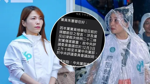 朱蕙蓉遭約談怒退黨 他嗆「檢舉人是我!」陳智菡還留言感謝