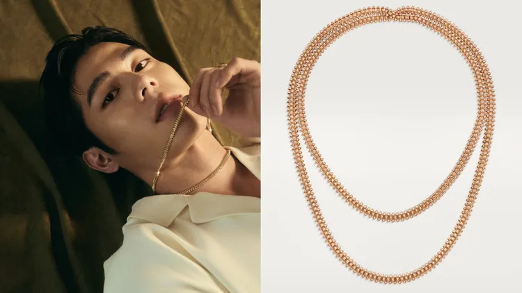 Clash de Cartier玫瑰金長項鍊，131萬元。品牌提供