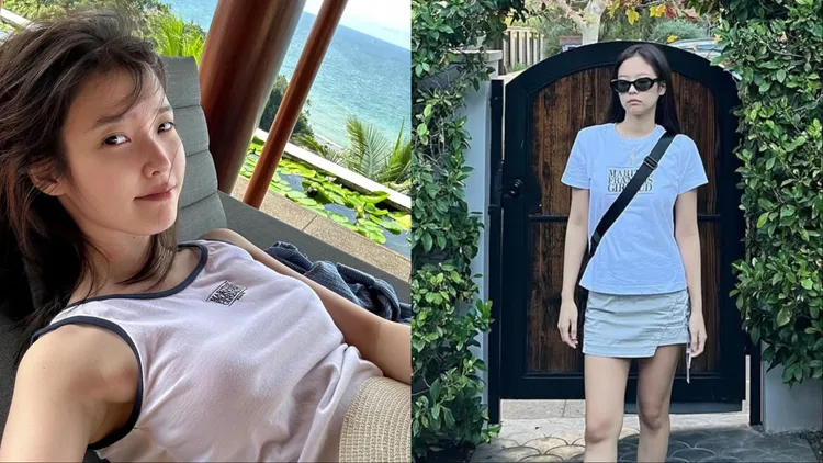 IU（左起）、Jennie都是MARITHÉ FRANÇOIS GIRBAUD愛好者。品牌提供