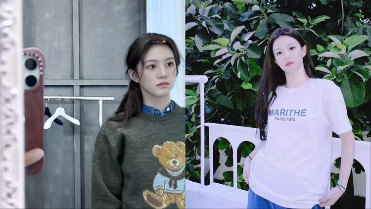 高允貞屢次換上簡約白T、熊熊針織衫等MARITHÉ FRANÇOIS GIRBAUD單品。品牌提供