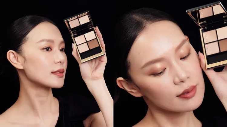 Model示範晶采盈緻眼彩盤#14。品牌提供