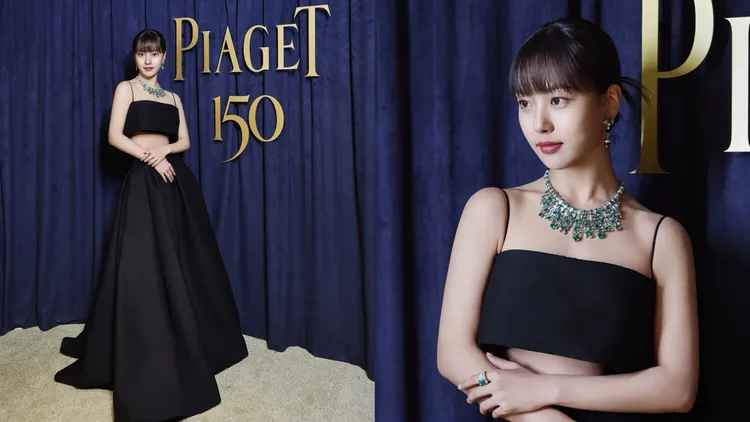 伯爵韓國品牌大使高旻示戴上破億元的Essence of Extraleganza頂級珠寶作品。品牌提供