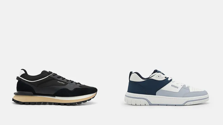 男士Stream絨面革運動鞋（左）3490元、男士EOS運動鞋（右）3390元。品牌提供