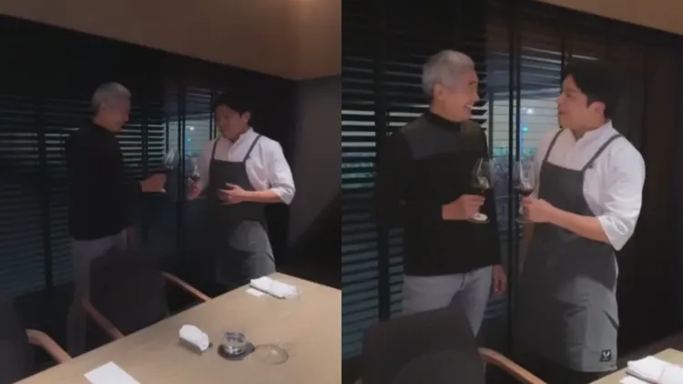 安成宰和周潤發相談甚歡。翻攝安成宰IG