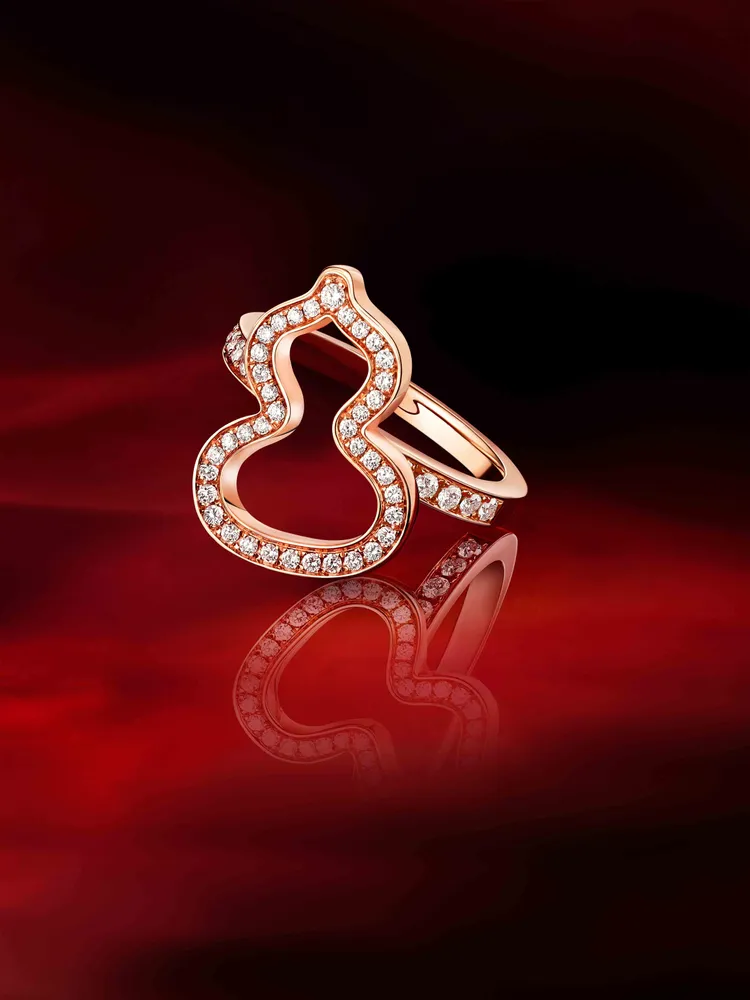 Wulu 18K玫瑰金鑽石戒指，14萬1500元。品牌提供