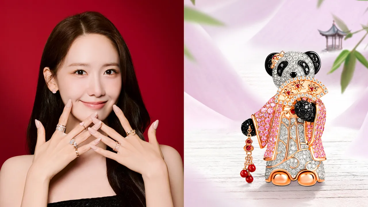 潤娥搭配Qeelin Wulu珠寶。品牌提供