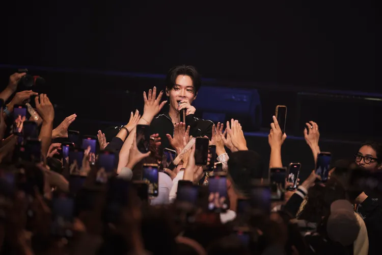 高爾宣日前於高流進行巡演最終站，當爸後首次大型個唱，成爸氣暖男。圖／龍大謝X KKLIVE提供