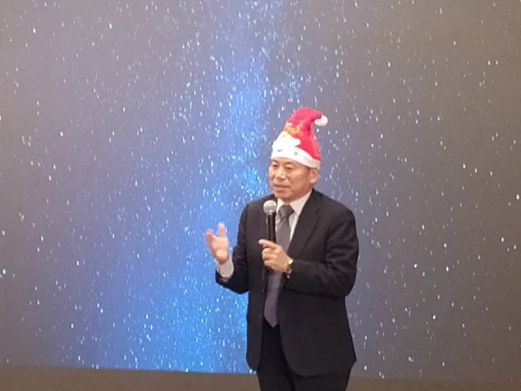 國發會昨舉行年終記者會，劉鏡清端出施政成果12大亮點。許麗珍攝