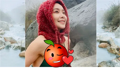 八点档女神脱了!野溪泡汤冷到戴毛帽「最火辣圣诞树」