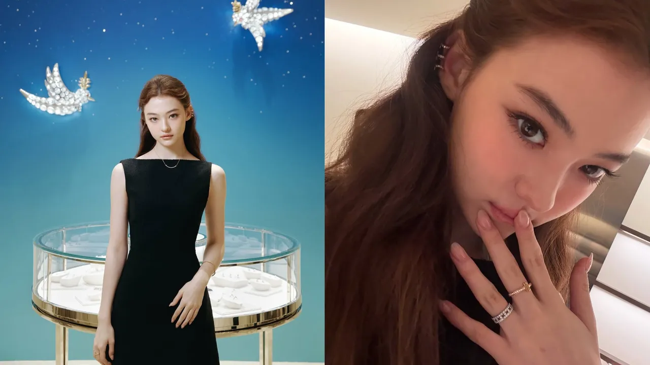 韓國新生代女團MEOVV成員德韓混血成員Ella，出席Tiffany & Co.活動。翻攝meovv IG