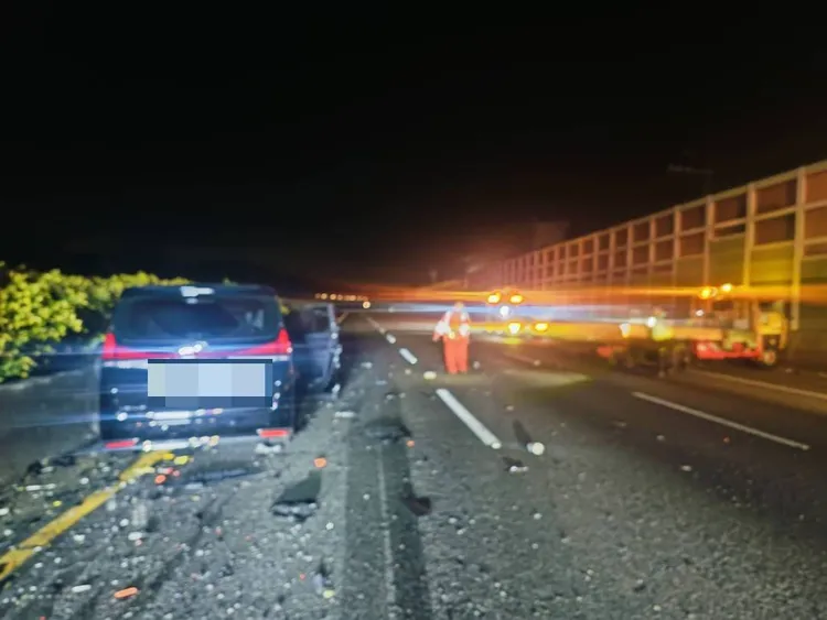 車禍現場。國道警方提供