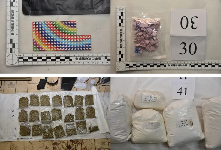 2人不但租老舊公寓改成「大麻農場」，還加工製成多種毒品。翻攝照片