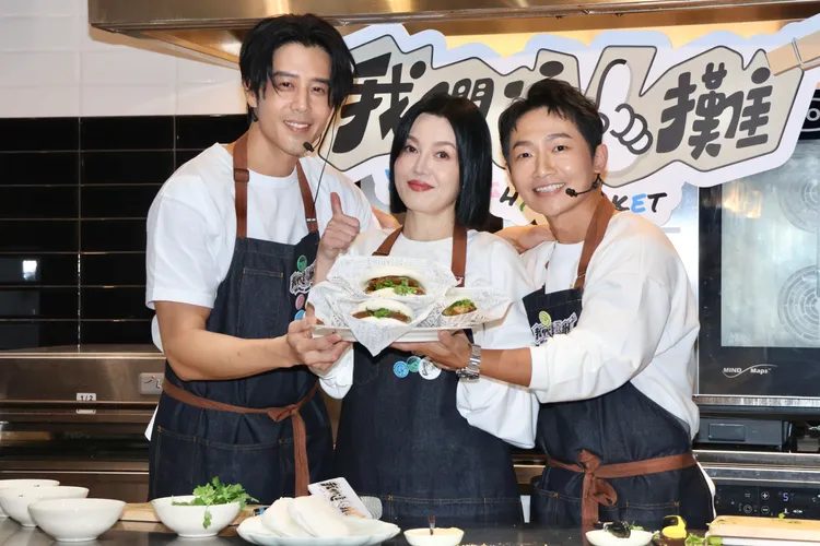 胡宇威（左起）、苗可麗、蔡昌憲今天出席《我們這一攤2》卡司發布會。莊宗達攝