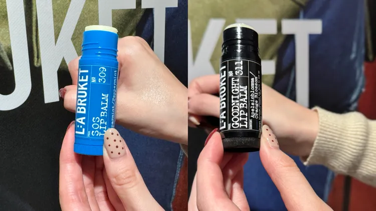 309薄荷急救護唇棒（左）、311橙花晚安護唇棒，各14g／650元。張家玲攝