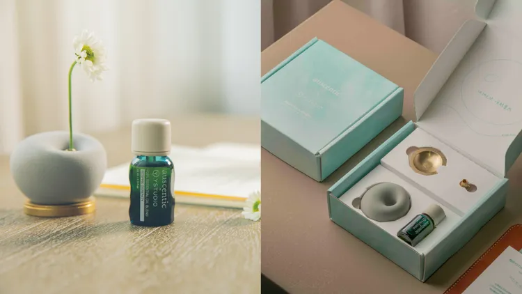 YSTUDIO x auscentic「在換氣中找靈感」精油擴香禮盒售價，2280元。品牌提供