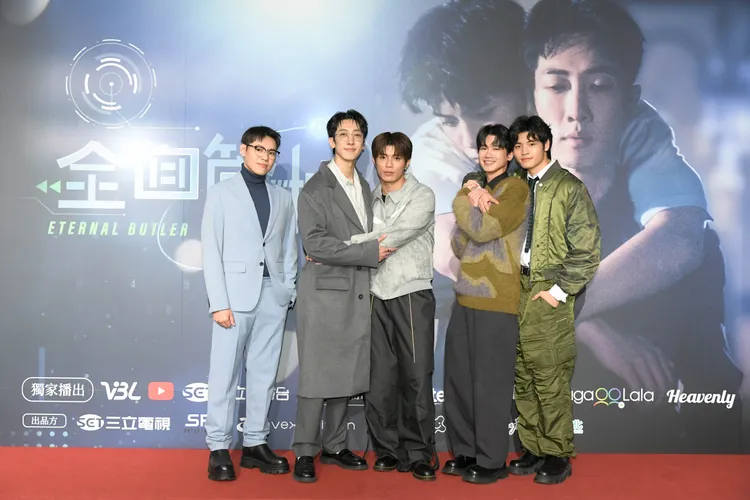 王盈堯（左起）、張哲偉、陳峻廷、洪言翔、羅章恩今出席記者會。三立提供