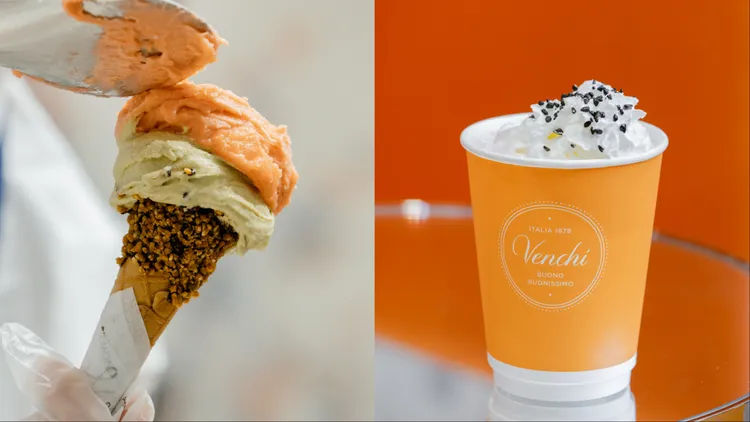 Venchi新店內可享用義大利冰淇淋以及義式奶昔。品牌提供
