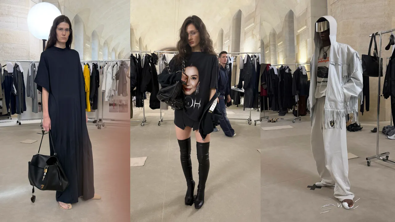 BALENCIAGA秋季25系列以「內部使用」照片作為發布形式，還有將品牌大使印在衣服上的「粉絲俱樂部」服飾，相當逗趣。品牌提供