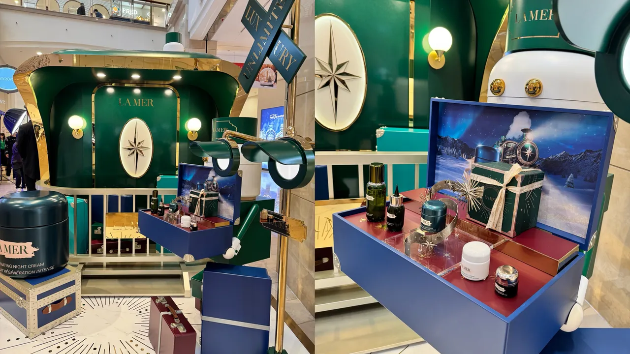 LA MER位在台北101的奇蹟禮物特快車快閃店。張家玲攝