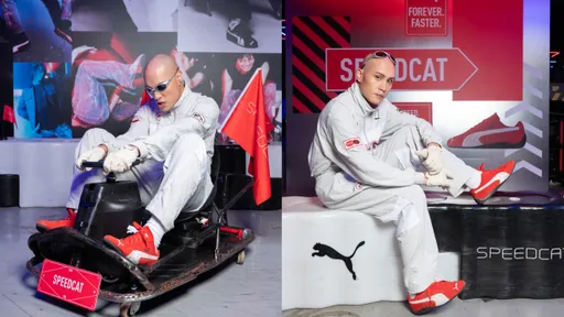 PUMA賽車鞋回歸了! 黃宣搶踩潮鞋還開卡丁車出場好拉風