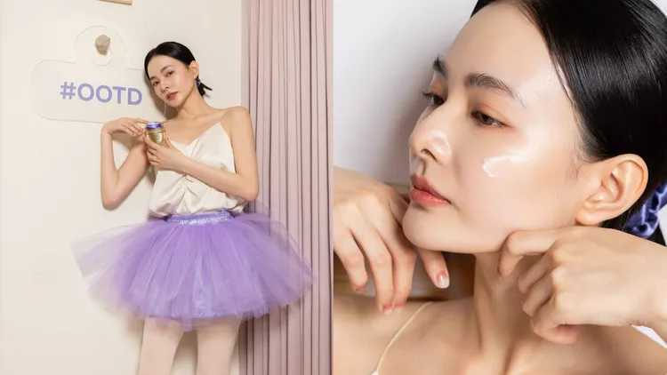 資生堂推出主打天鵝頸V臉的全新激抗痕亮采緊緻精雕霜。品牌提供