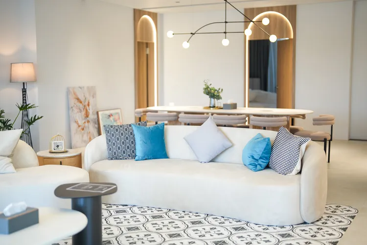 空間現代時尚又不失溫馨氛圍。田欣雲攝影