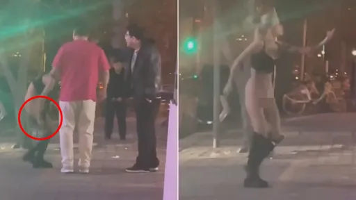瘋狂!辣妹當街脫熱褲露鮑鮑 嗆爆酒客「你不是要操嗎來啊」