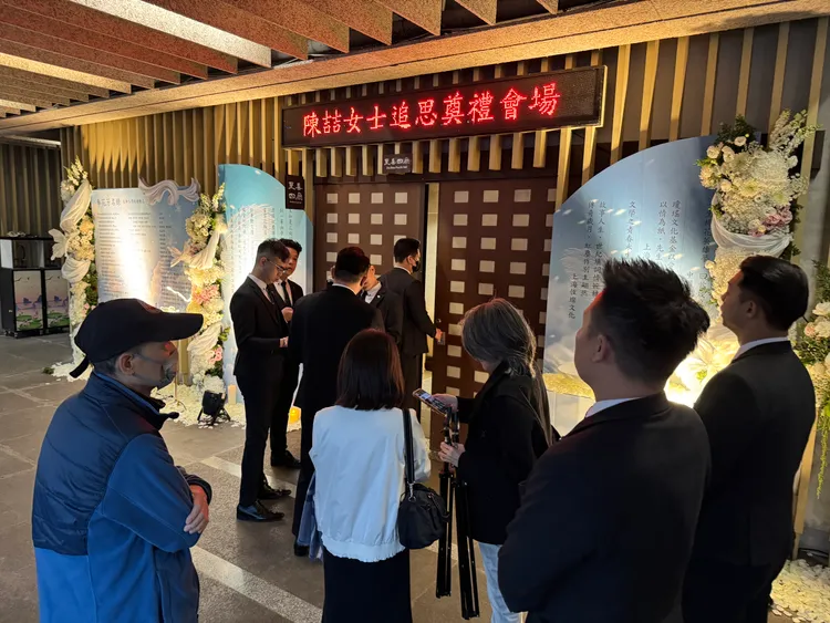 瓊瑤家祭會場。彭欣偉攝