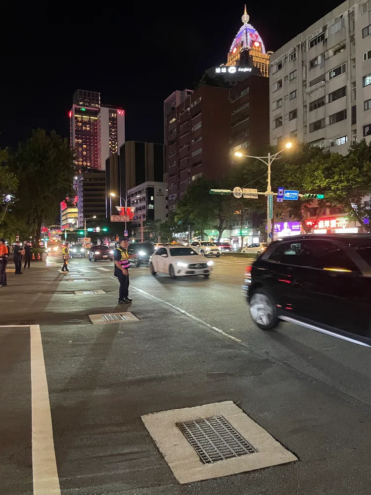 北市警方進行交通疏導。警方提供