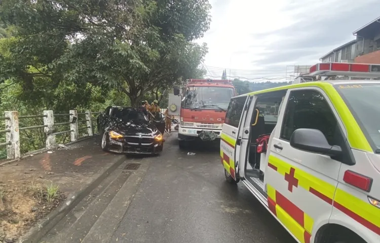 BMW沈姓駕駛向警方辯稱是「車輛失控」才釀禍。民眾提供