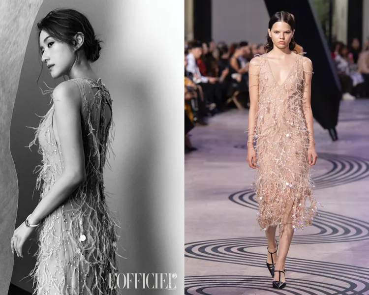 「賭王千金」何超蓮拍雜誌也身著夏姿2025春夏「點霄」系列。品牌提供