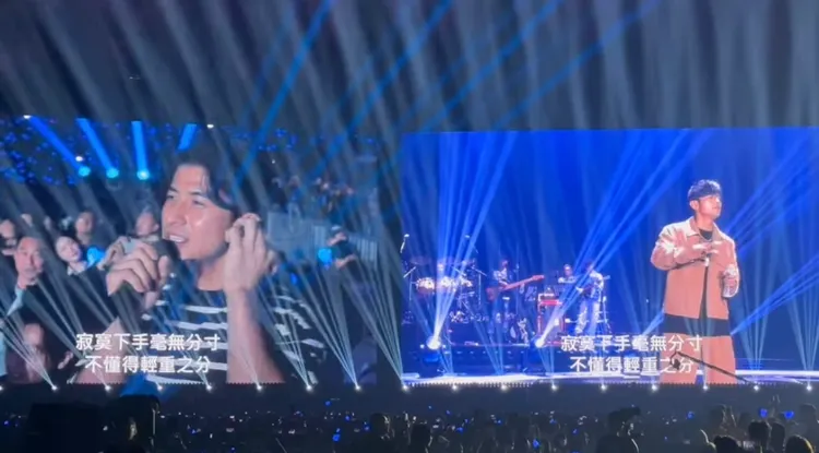 「台灣隊長」陳傑憲（左）與周董合唱《回到過去》。圖／讀者提供