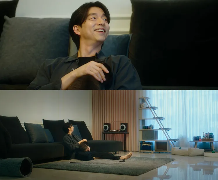 孔劉戲裡養了2隻貓，覺得沒帶自己的貓孩子們演出留下回憶，感到有點可惜。翻攝Netflix