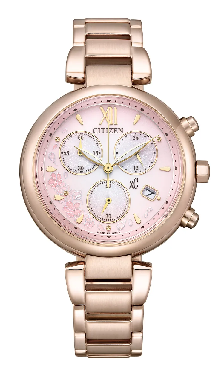 CITIZEN Sakura pink櫻花粉紅金FB1456-65X（亞洲限定款），2萬1800元。品牌提供